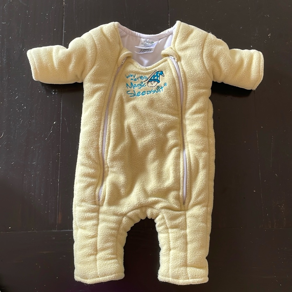 Baby Merlin’s Magic Sleepsuit small yellow